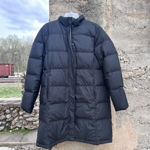 LL Bean Classic Ultra-Warm Down Coat, 3/4 Length, Black Faux Fur Hood XL